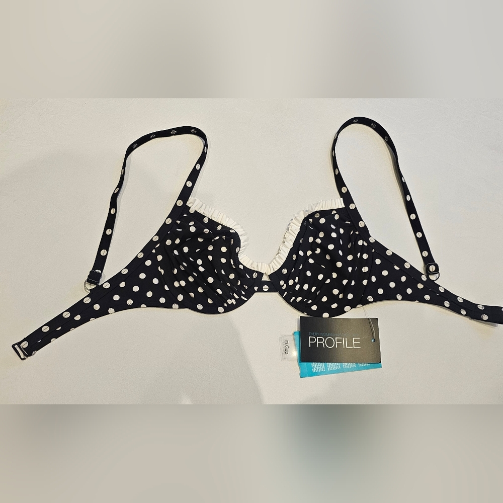 Gottex (Profile) Polka Dot Bikini Top Size 32D